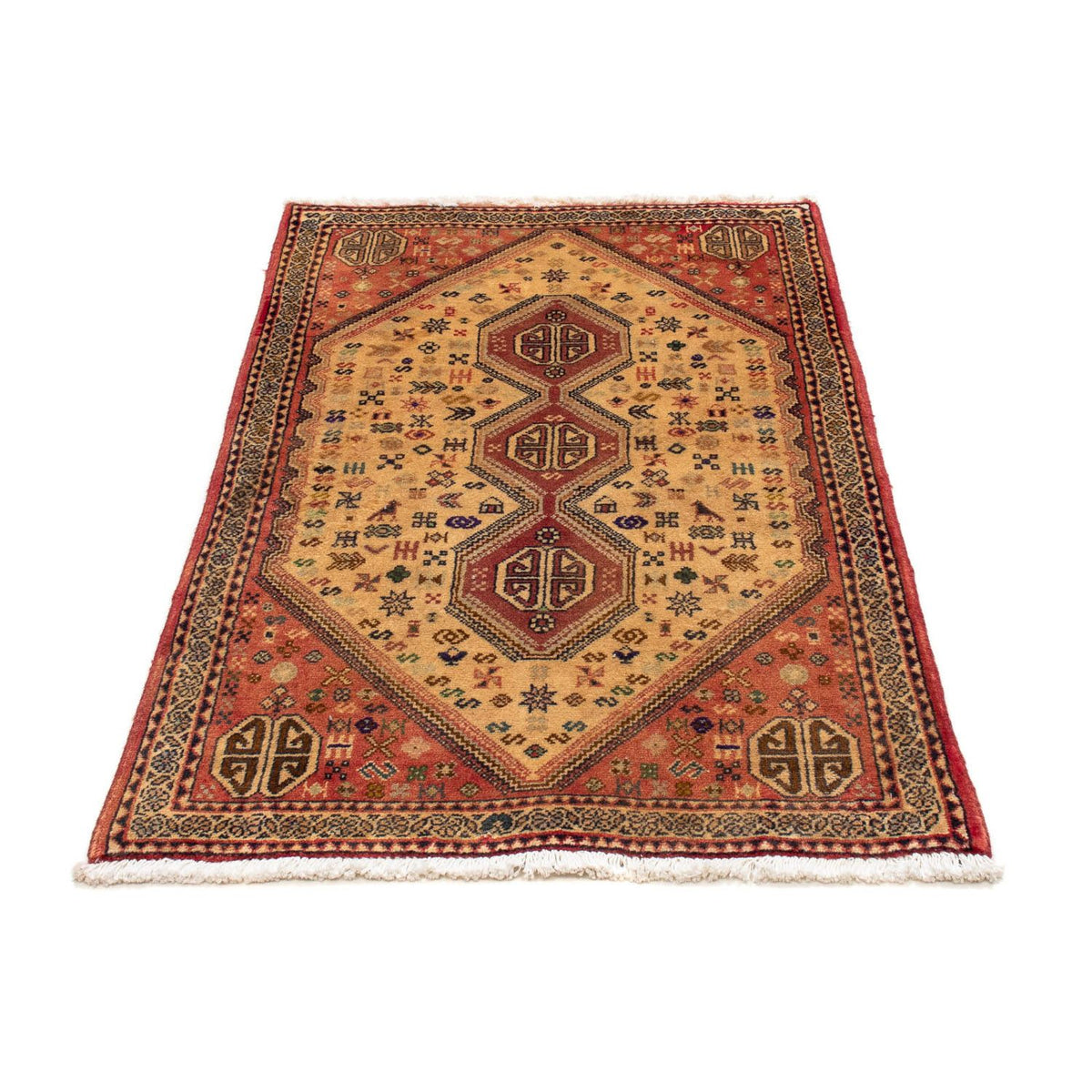 Tapis persan - Nomadic - 122 x 73 cm - rouge clair