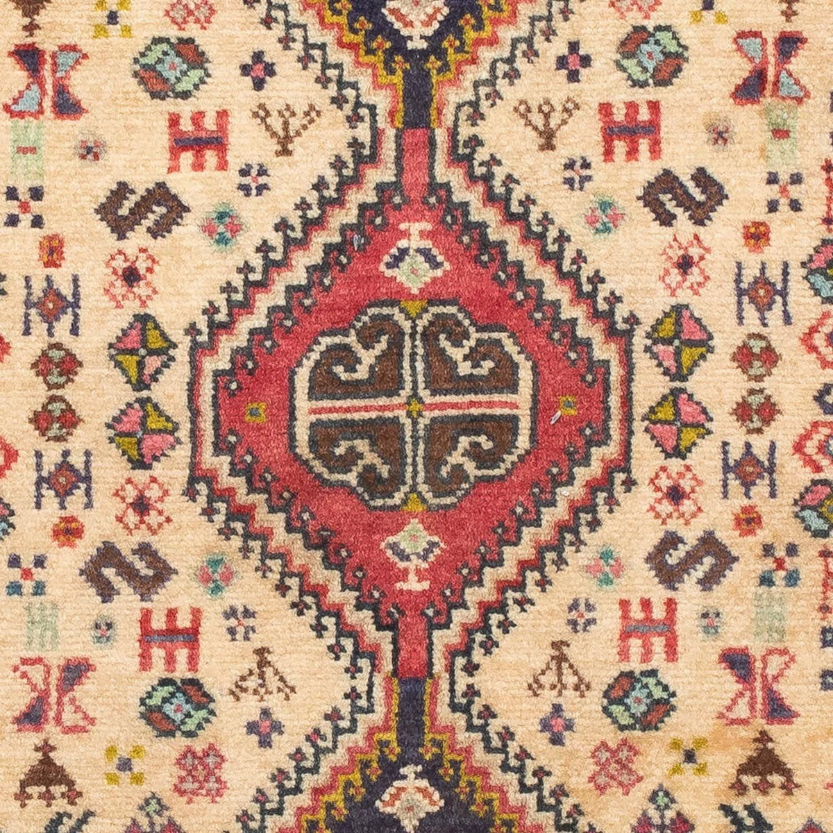 Tapis persan - Nomadic - 124 x 76 cm - rouge clair