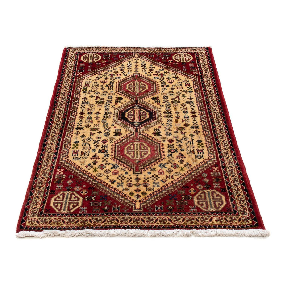 Tapis persan - Nomadic - 123 x 75 cm - rouge clair