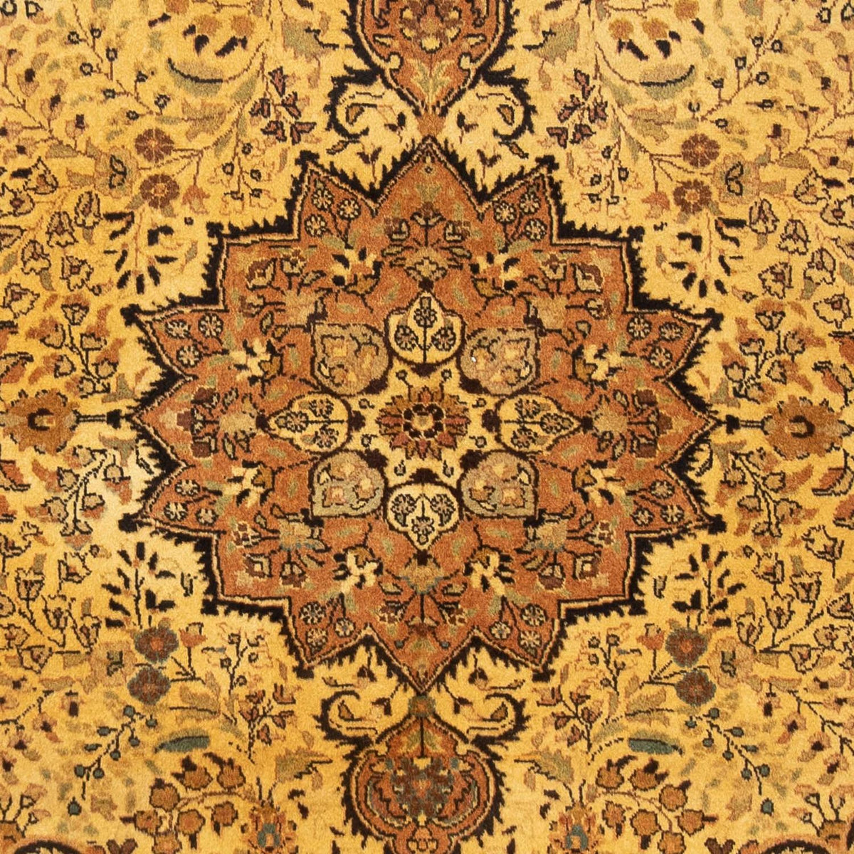 Tapis persan - Tabriz - 205 x 154 cm - marron