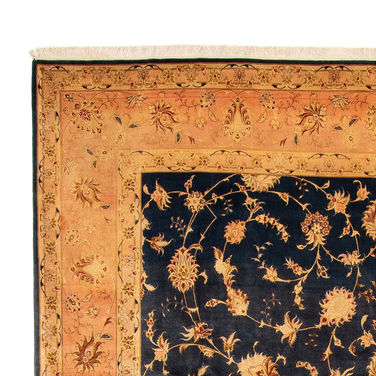 Tapis persan - Tabriz - Royal - 415 x 298 cm - bleu foncé