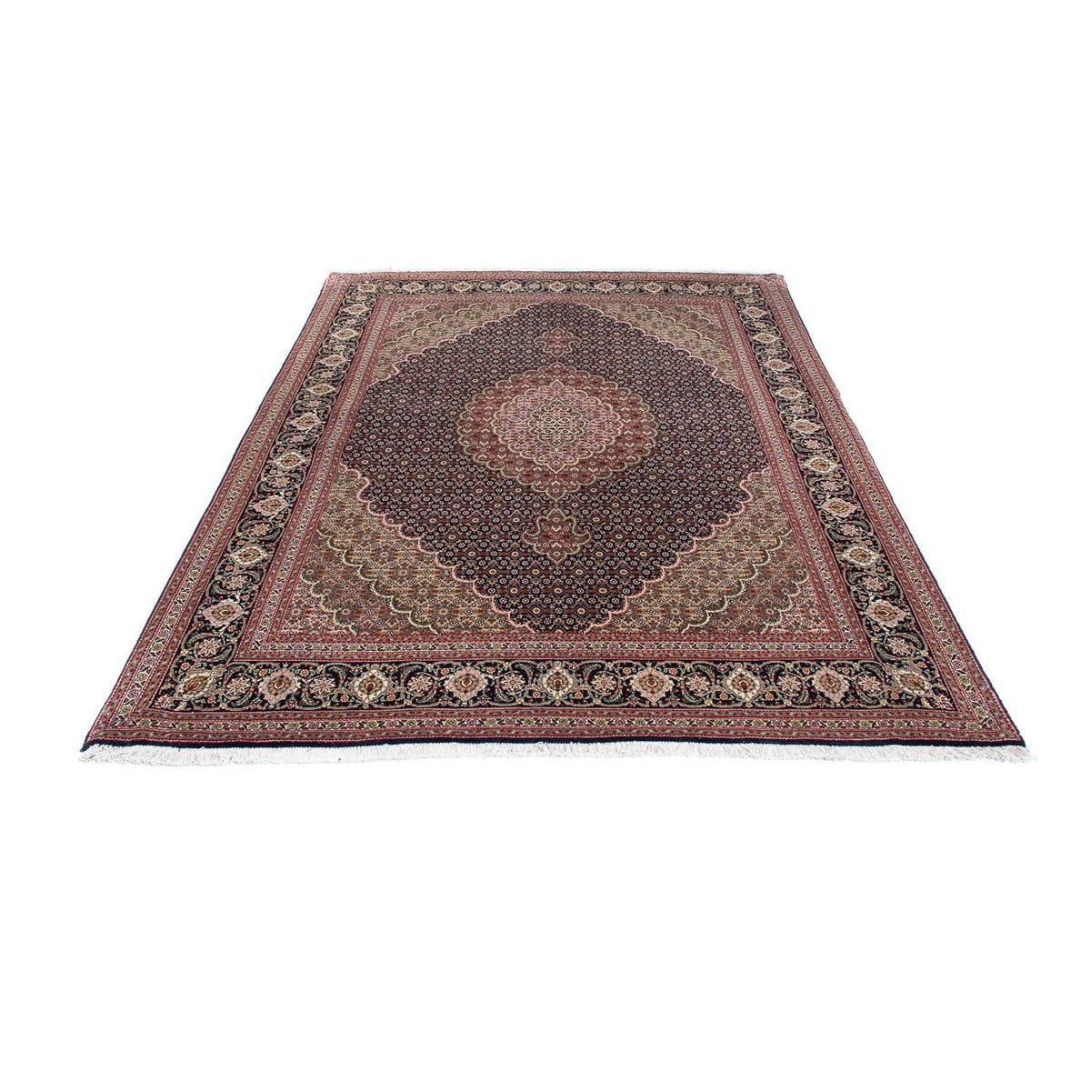 Tapis persan - Tabriz - 205 x 150 cm - marron clair