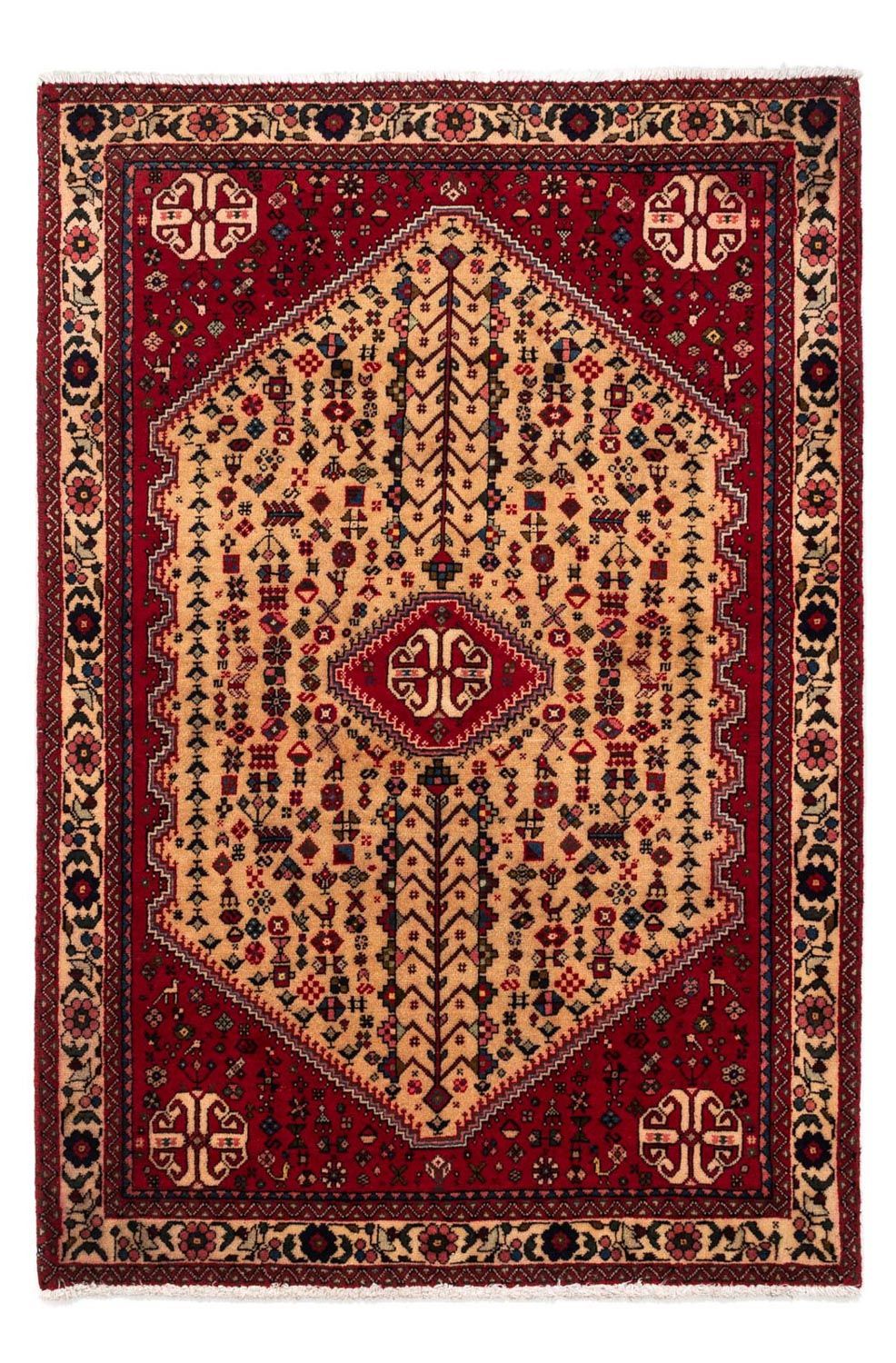 Tapis persan - Nomadic - 157 x 105 cm - rouge foncé