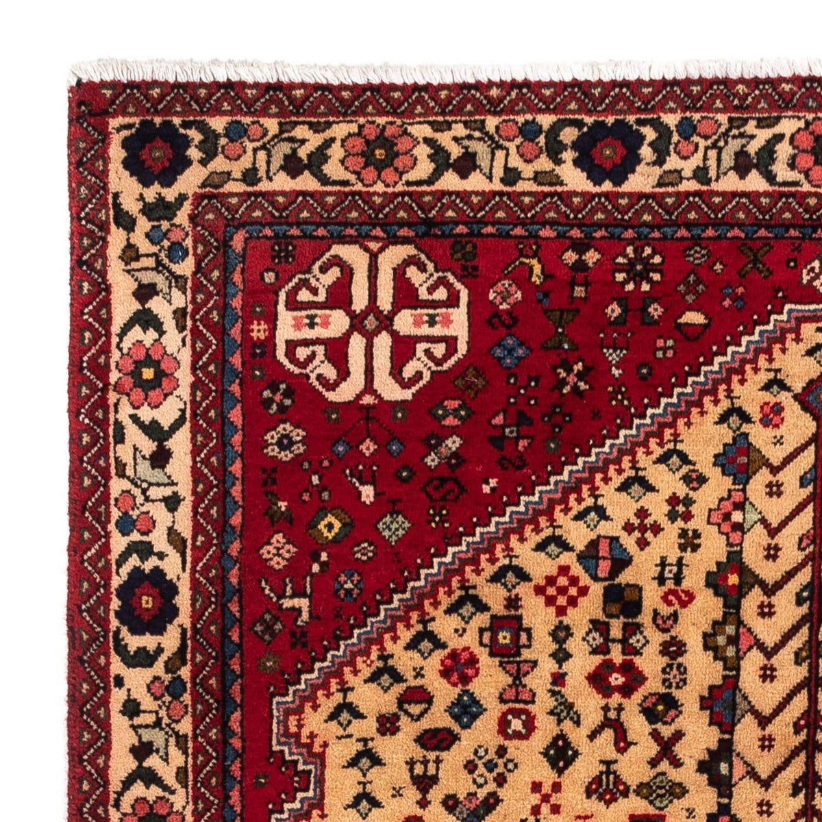 Tapis persan - Nomadic - 157 x 105 cm - rouge foncé