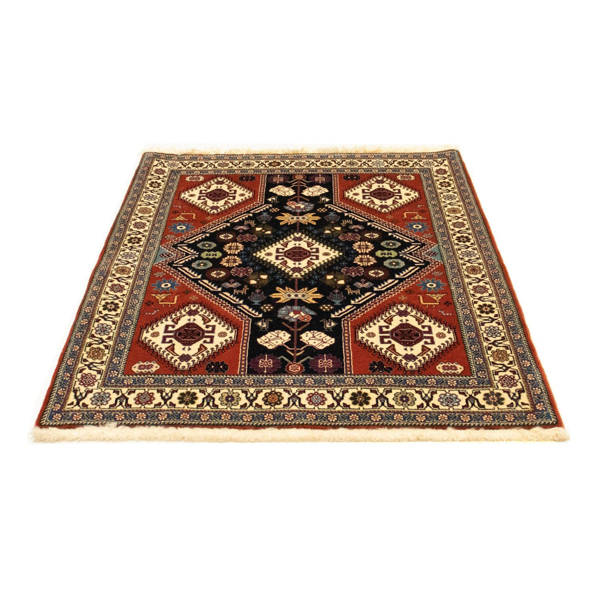 Tapis persan - Nomadic - 154 x 107 cm - bleu foncé