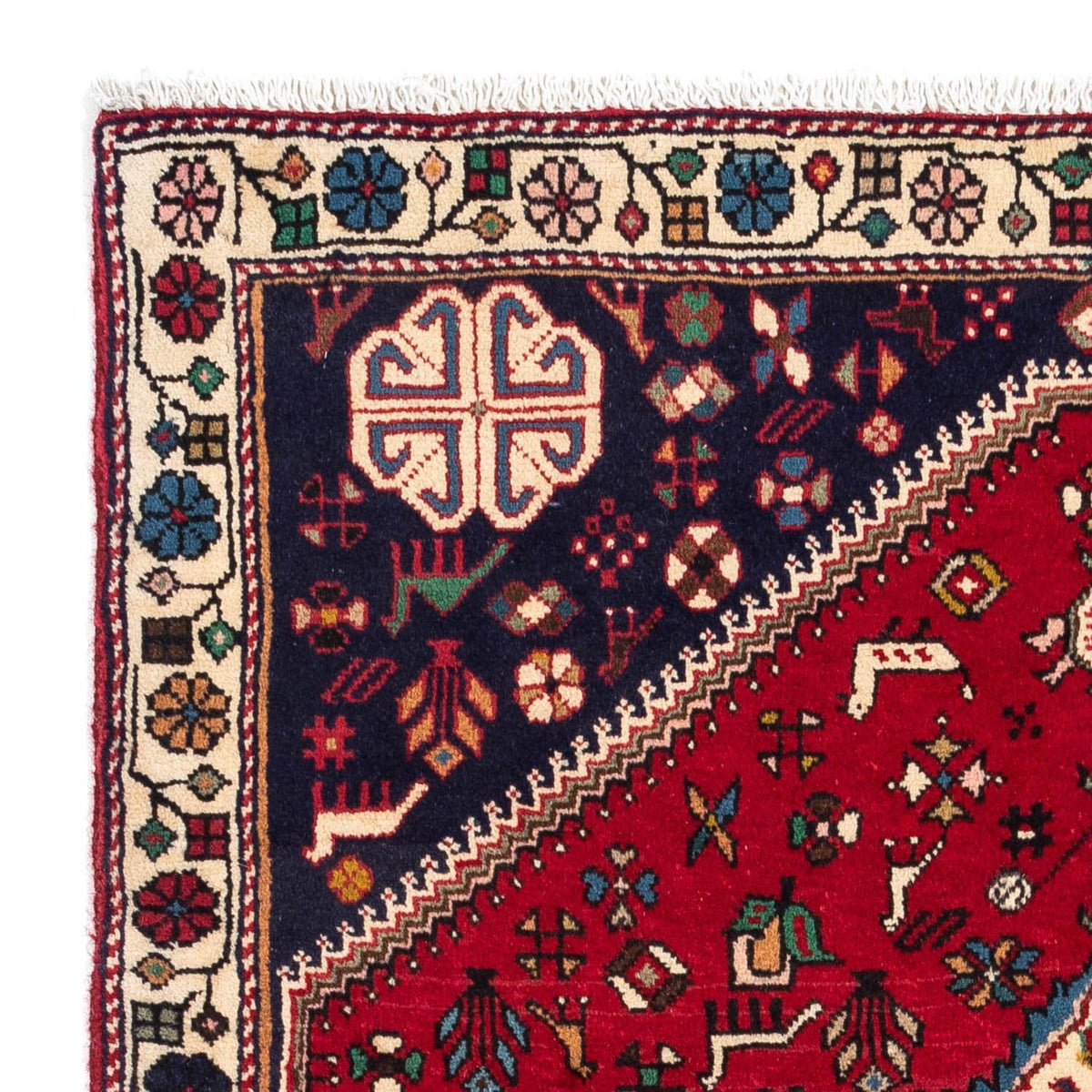 Tapis persan - Nomadic - 148 x 102 cm - rouge foncé