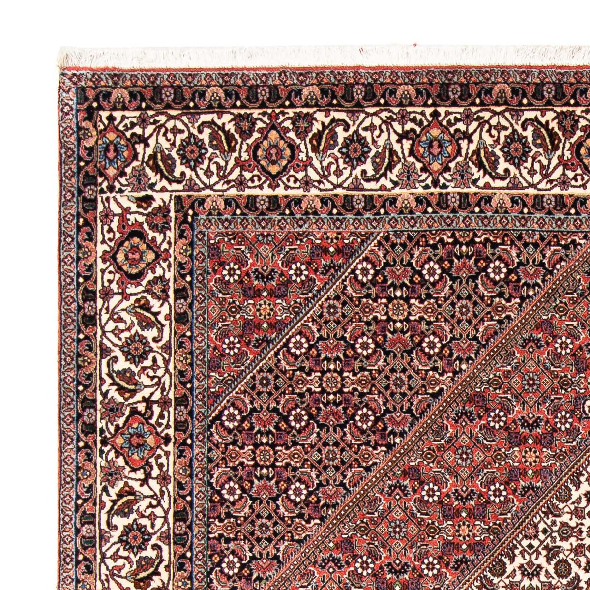 Tapis persan - Bidjar - 227 x 171 cm - rouge clair