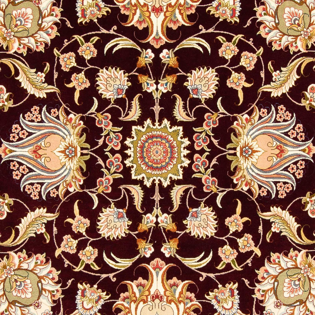 Tapis persan - Tabriz - Royal - 314 x 203 cm - rouge foncé