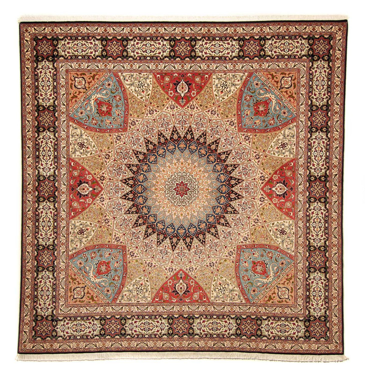 Tapis persan - Tabriz - Royal carré  - 254 x 250 cm - multicolore