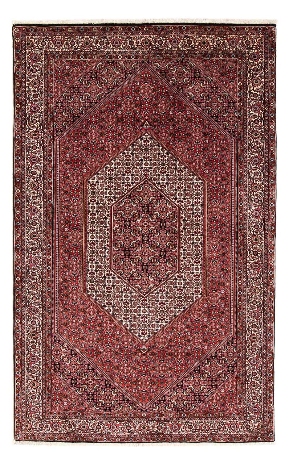 Tapis persan - Bidjar - 255 x 153 cm - rouge foncé