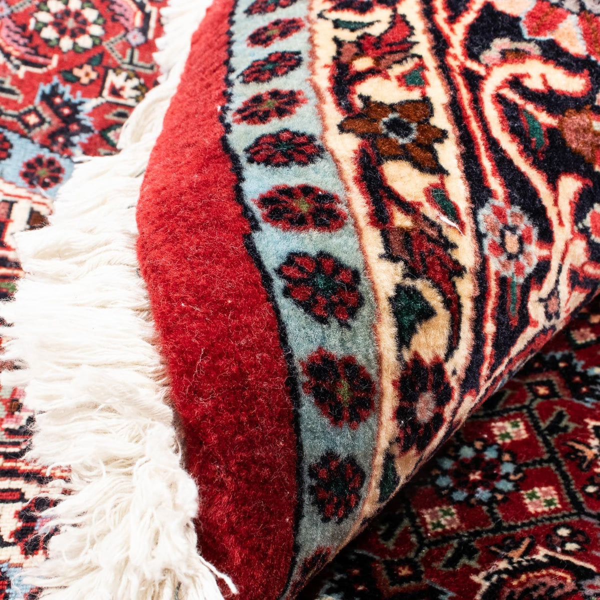 Tapis persan - Bidjar ronde  - 155 x 155 cm - rouge foncé