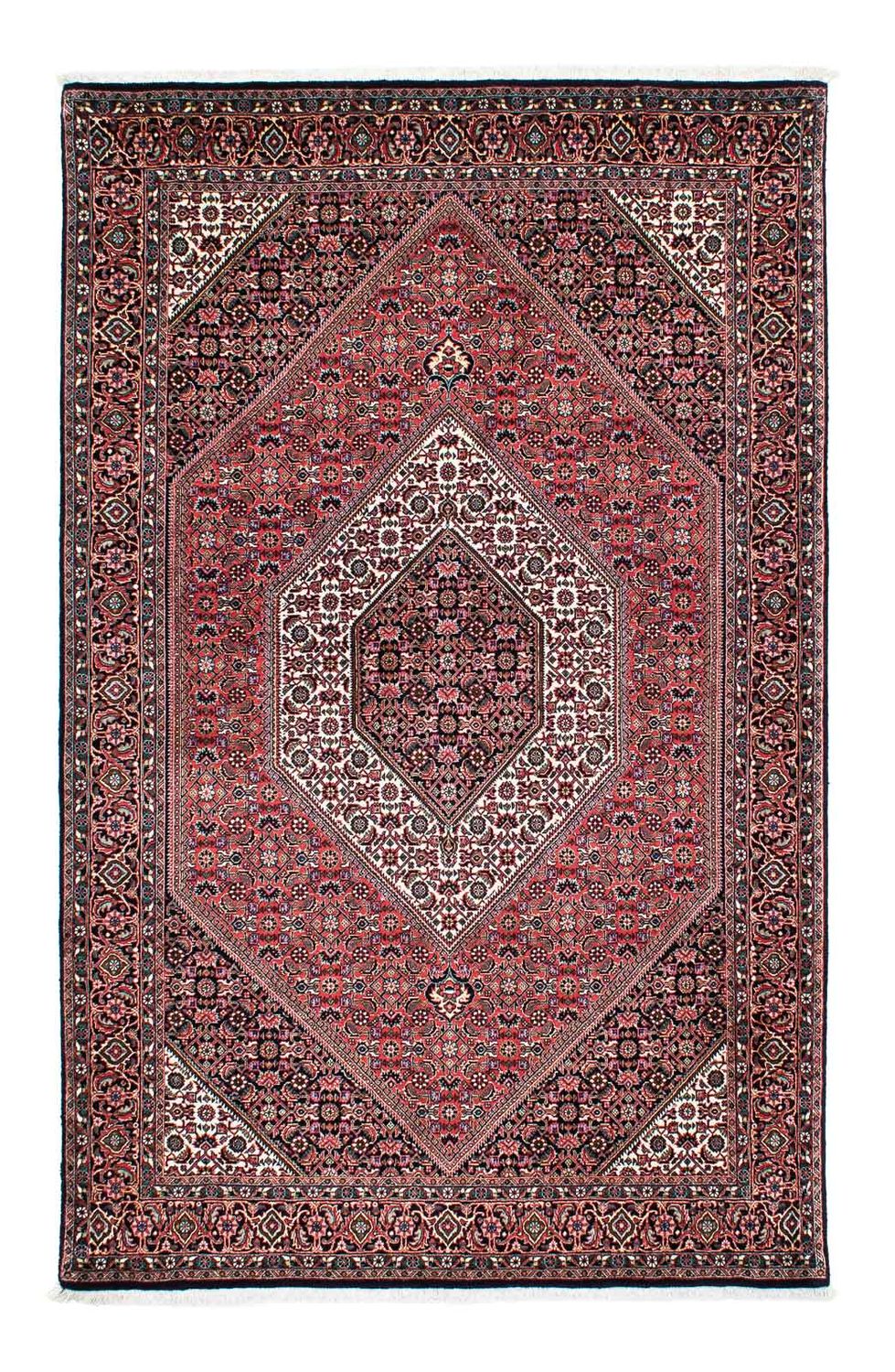 Tapis persan - Bidjar - 210 x 136 cm - rouge clair