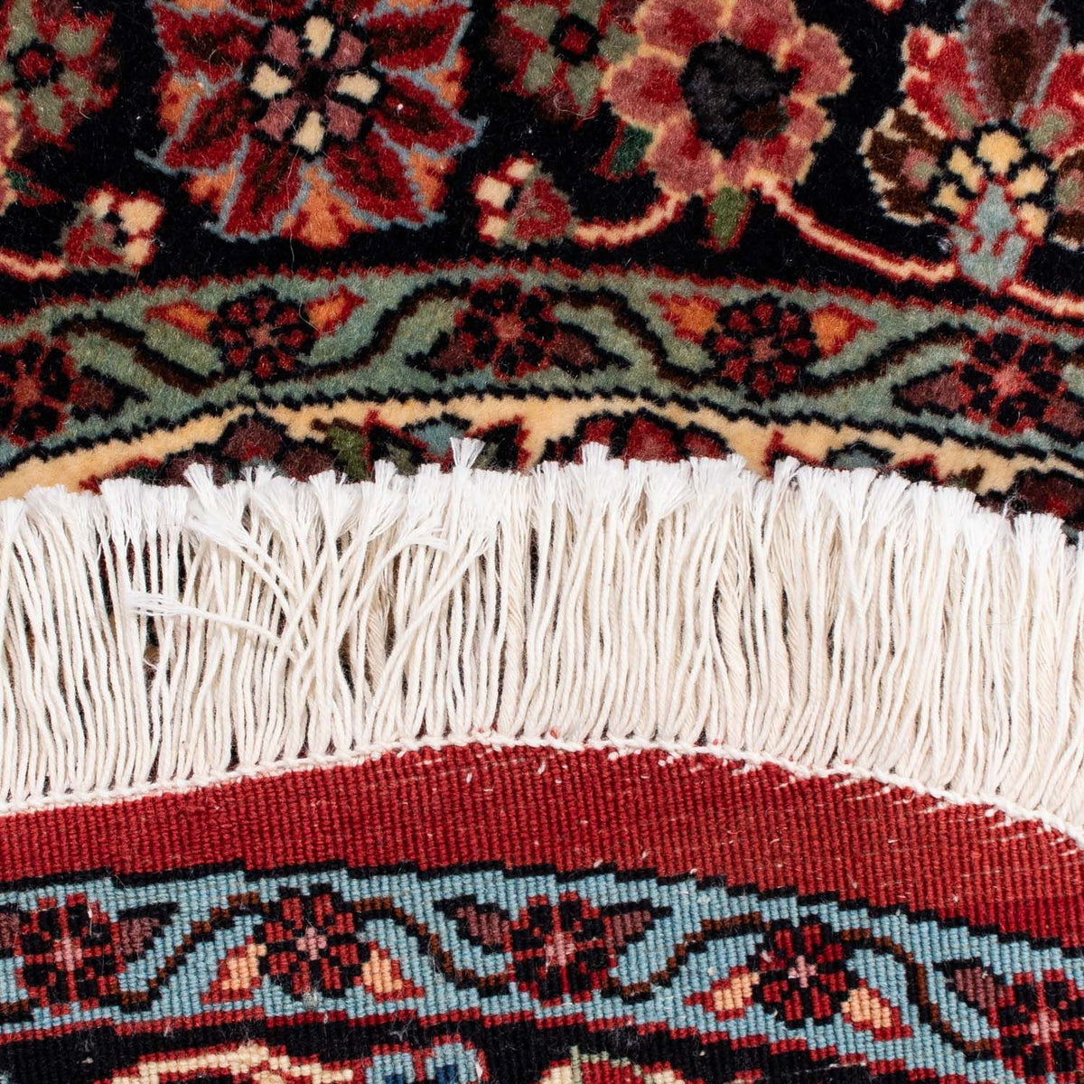 Tapis persan - Bidjar ronde  - 100 x 100 cm - rouge foncé