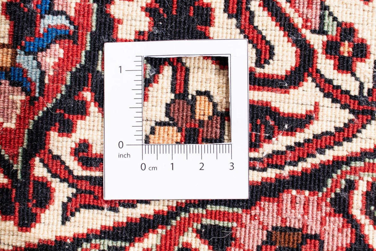 Tapis persan - Bidjar ronde  - 255 x 255 cm - rouge foncé