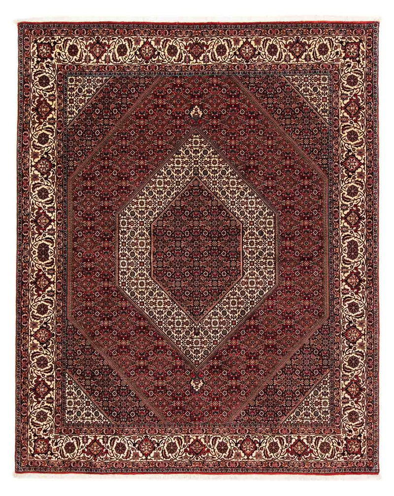 Tapis persan - Bidjar - 254 x 205 cm - rouge foncé