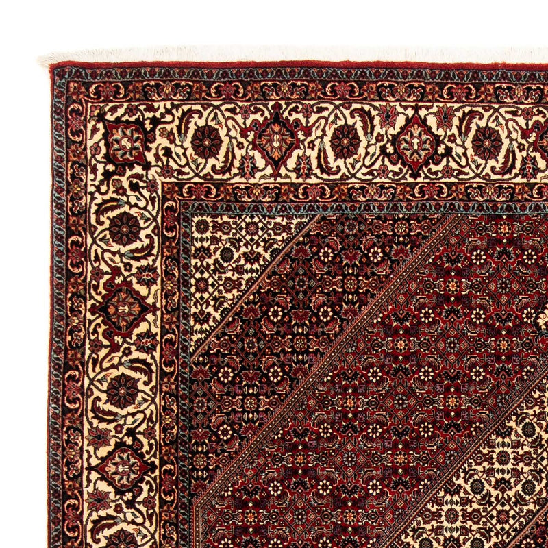 Tapis persan - Bidjar - 254 x 205 cm - rouge foncé