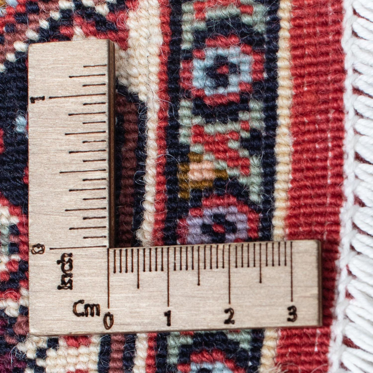 Tapis de couloir Tapis persan - Bidjar - 380 x 75 cm - rouge foncé