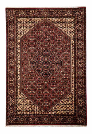 Tapis persan - Bidjar - 297 x 202 cm - rouge foncé