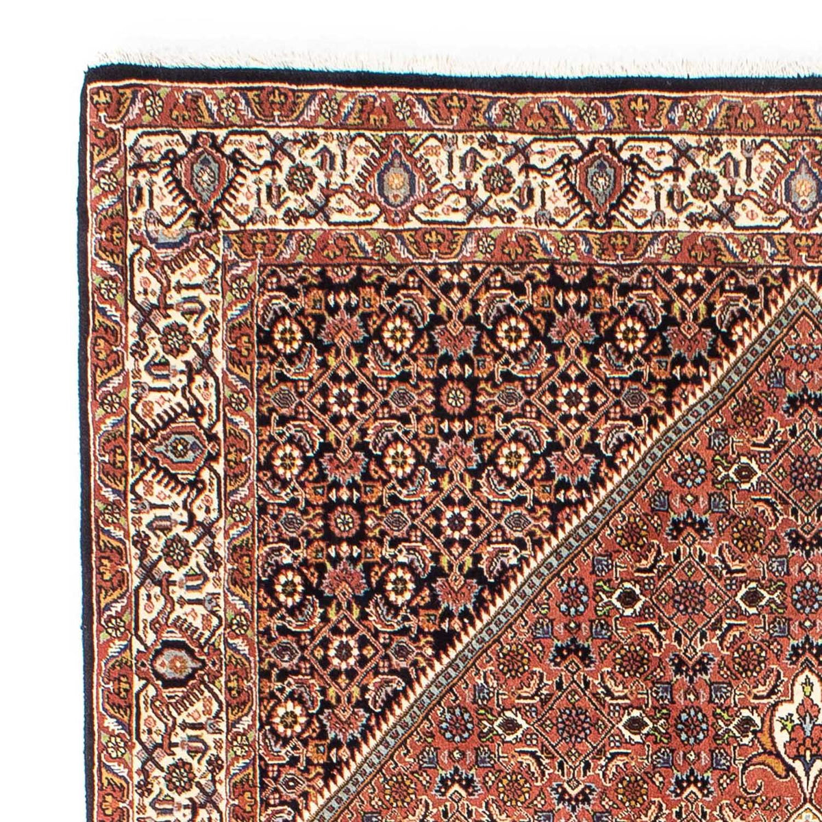 Tapis persan - Bidjar - 242 x 165 cm - rouge clair