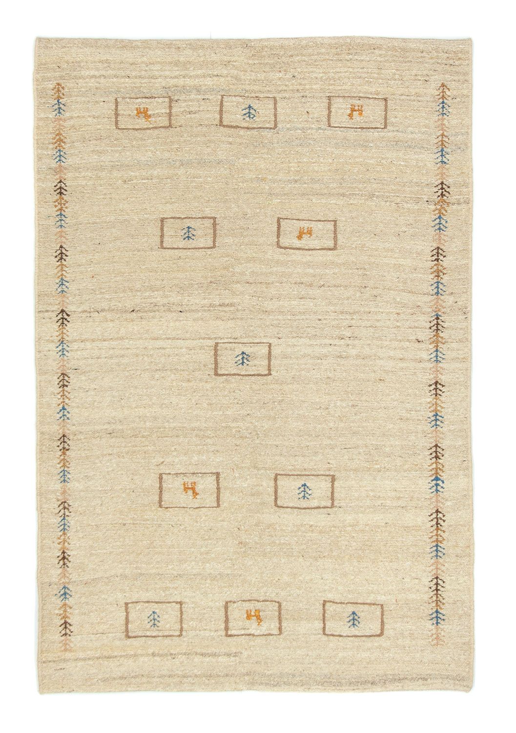 Tapis Gabbeh - Persan - 166 x 113 cm - beige