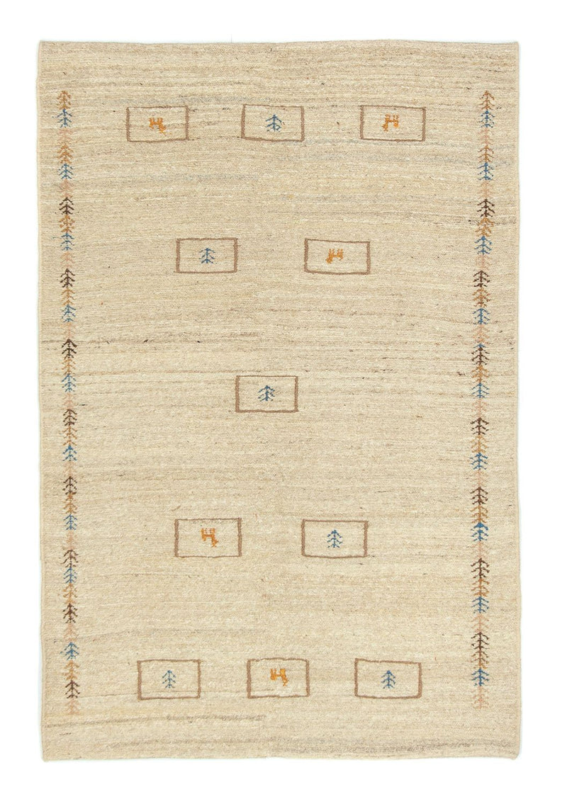 Tapis Gabbeh - Persan - 166 x 113 cm - beige