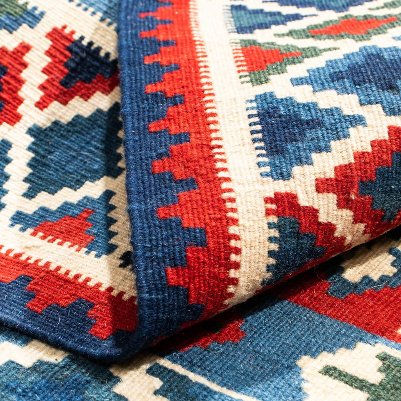 Tapis Kelim - Oriental carré  - 104 x 103 cm - rouge foncé