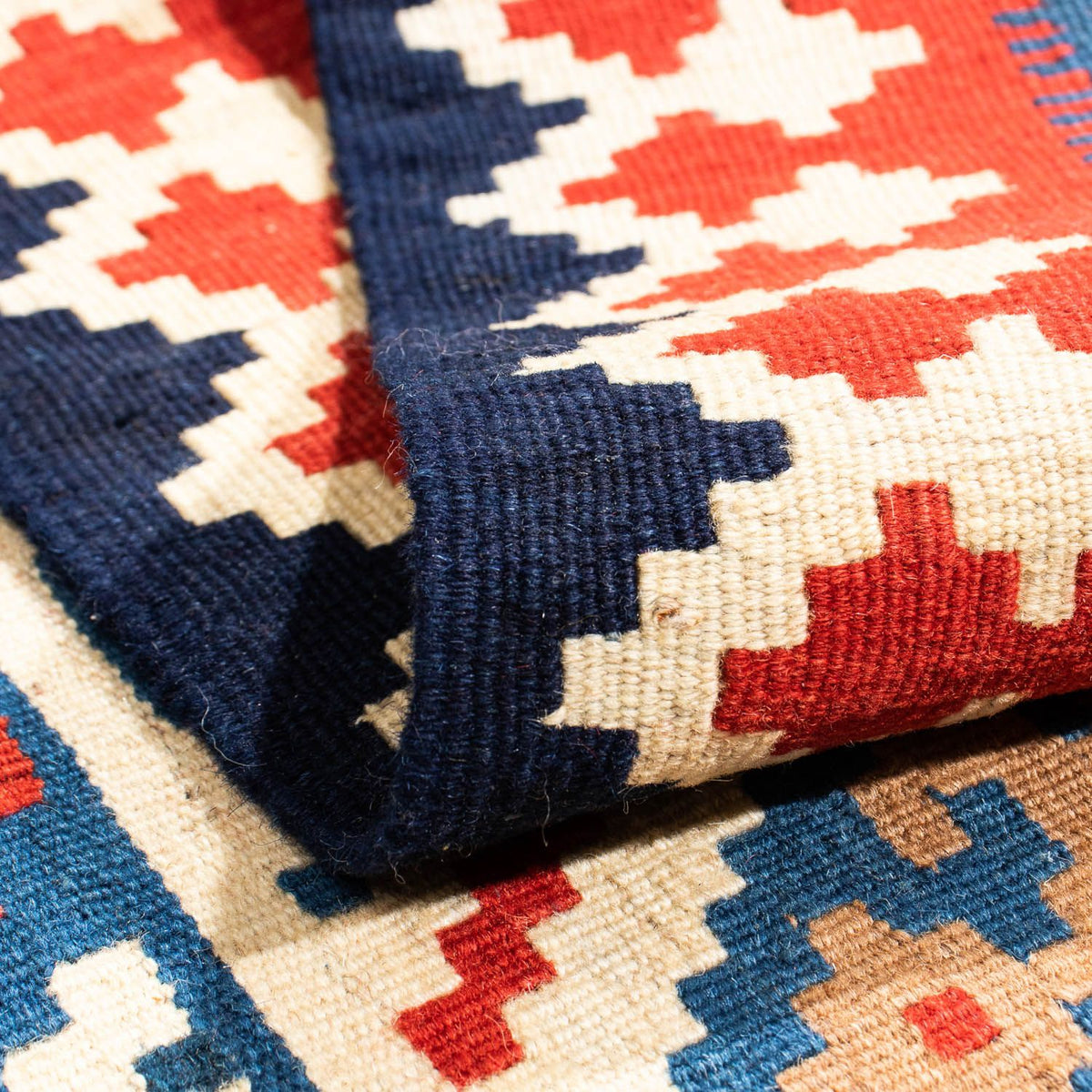 Tapis Kelim - Oriental carré  - 103 x 100 cm - multicolore