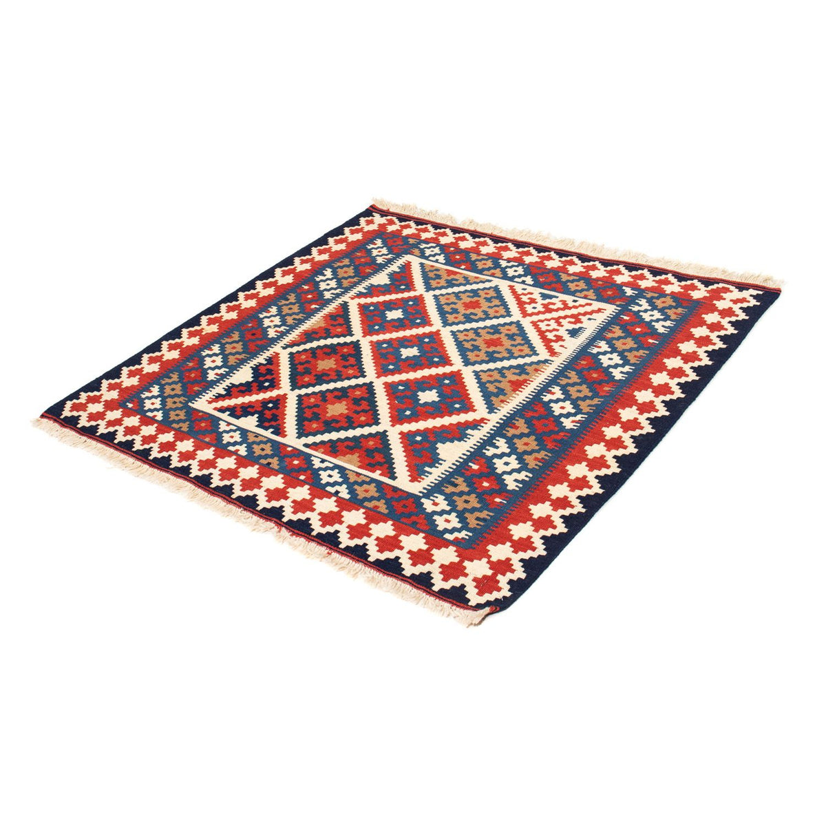 Tapis Kelim - Oriental carré  - 103 x 100 cm - multicolore