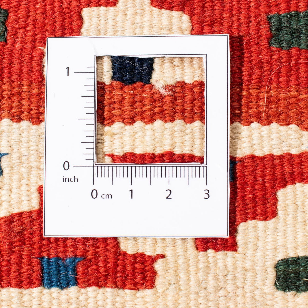 Tapis Kelim - Oriental carré  - 106 x 104 cm - rouge