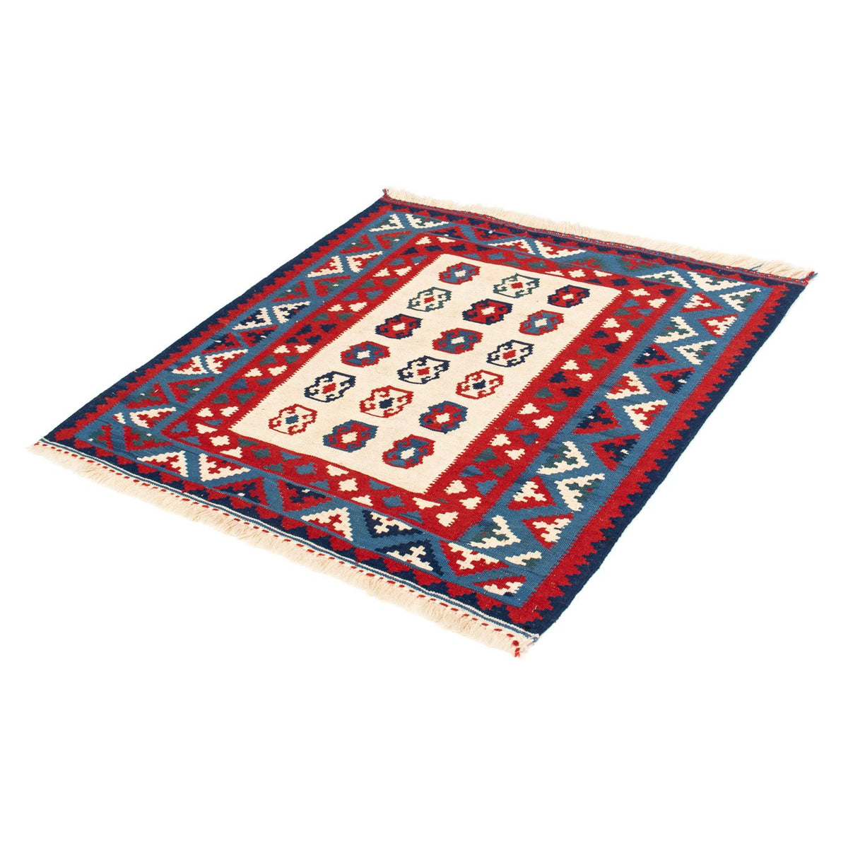 Tapis Kelim - Oriental carré - 100 x 100 cm - beige