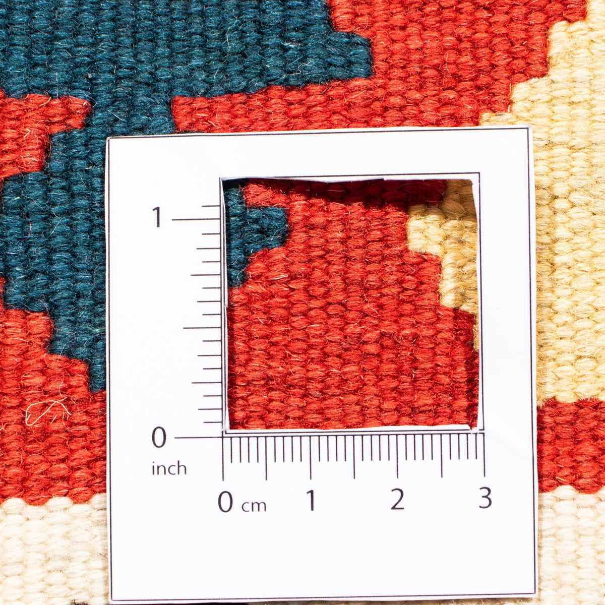 Tapis Kelim - Oriental carré  - 100 x 97 cm - rouge