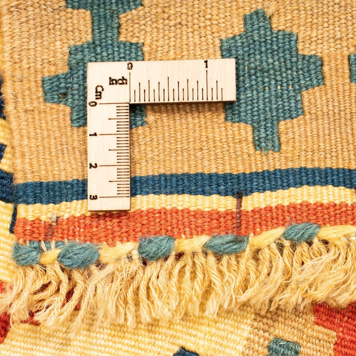 Tapis Kelim - Oriental carré - 105 x 103 cm - multicolore