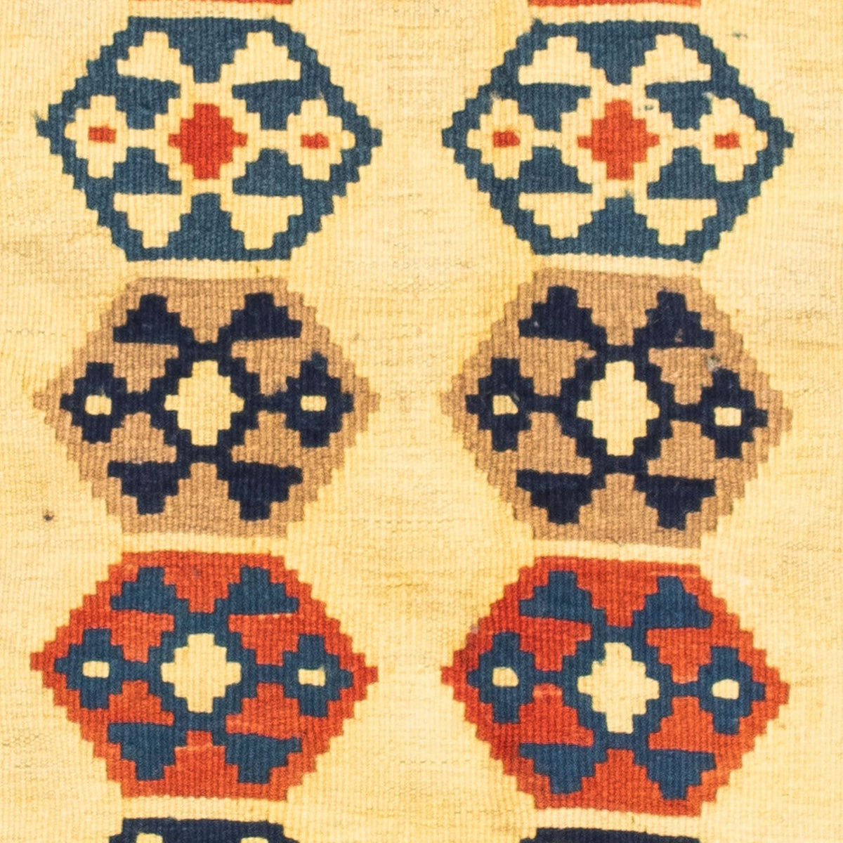 Tapis Kelim - Oriental carré - 103 x 100 cm - beige
