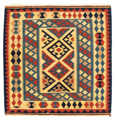 Kilim de Fars 100x100cm - bleu