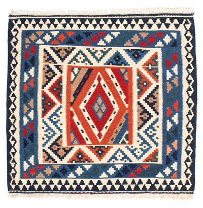 Kilim de Fars 102x103cm - bleu clair
