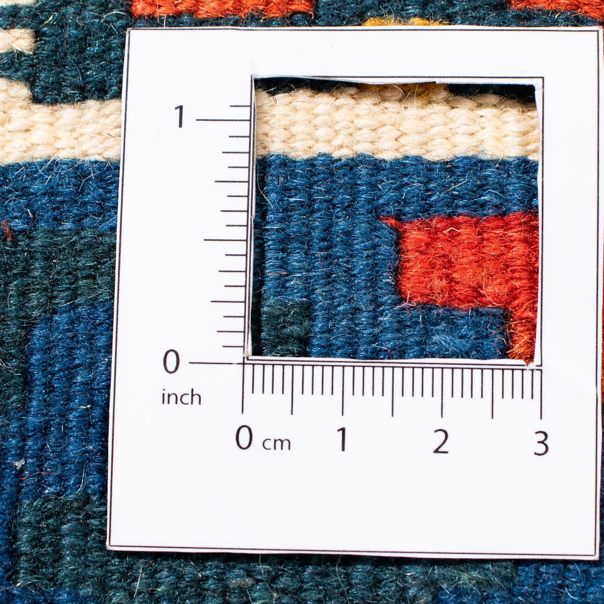 Tapis Kelim - Oriental carré - 103 x 102 cm - bleu clair