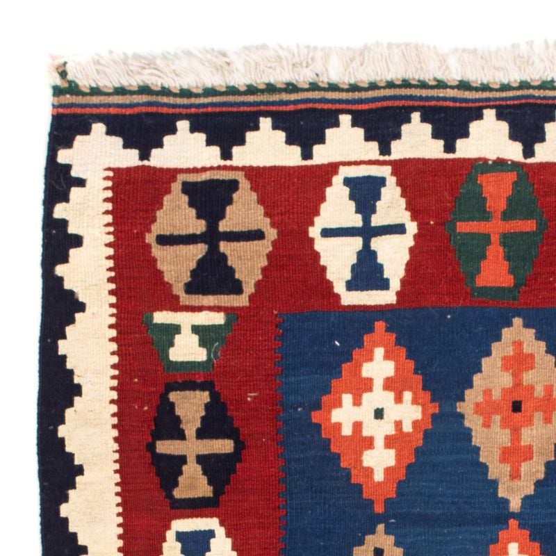 Tapis Kelim - Oriental carré  - 100 x 96 cm - bleu foncé