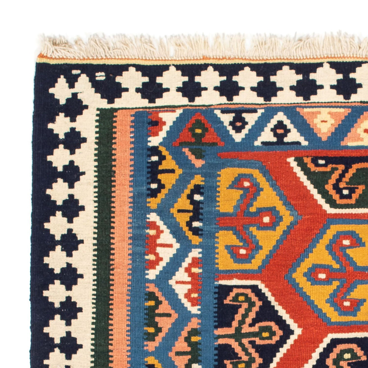 Tapis Kelim - Oriental carré  - 105 x 103 cm - rouge