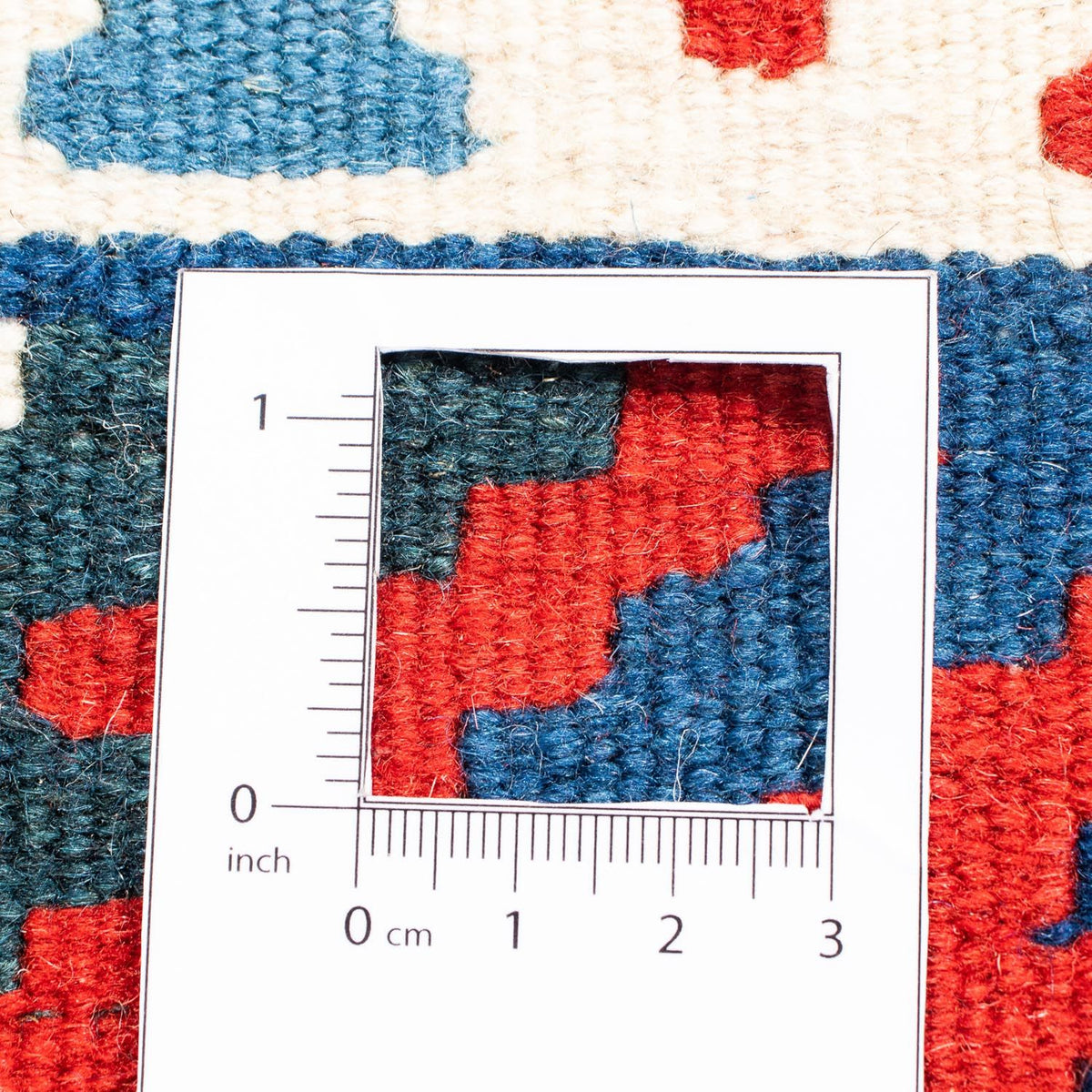 Tapis Kelim - Oriental carré - 104 x 102 cm - rouge foncé