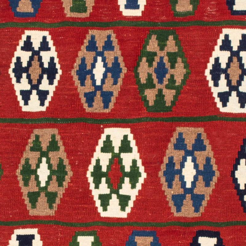 Tapis Kelim - Oriental carré  - 100 x 98 cm - rouge foncé