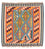 Tapis Kelim - Oriental carré  - 102 x 101 cm - orange