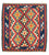 Tapis Kelim - Oriental carré  - 102 x 101 cm - rouge