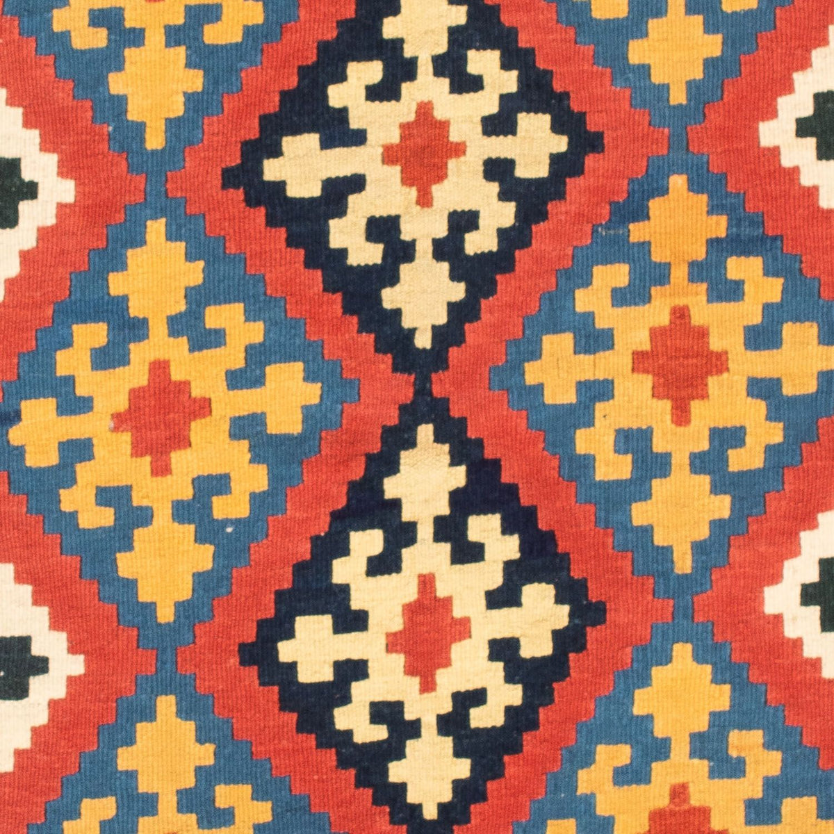 Tapis Kelim - Oriental carré  - 102 x 101 cm - rouge