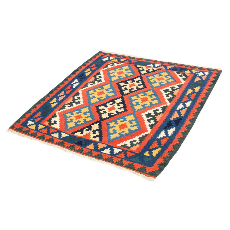Tapis Kelim - Oriental carré  - 102 x 101 cm - rouge
