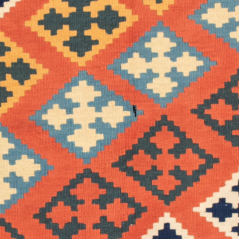 Tapis Kelim - Oriental carré  - 106 x 106 cm - orange