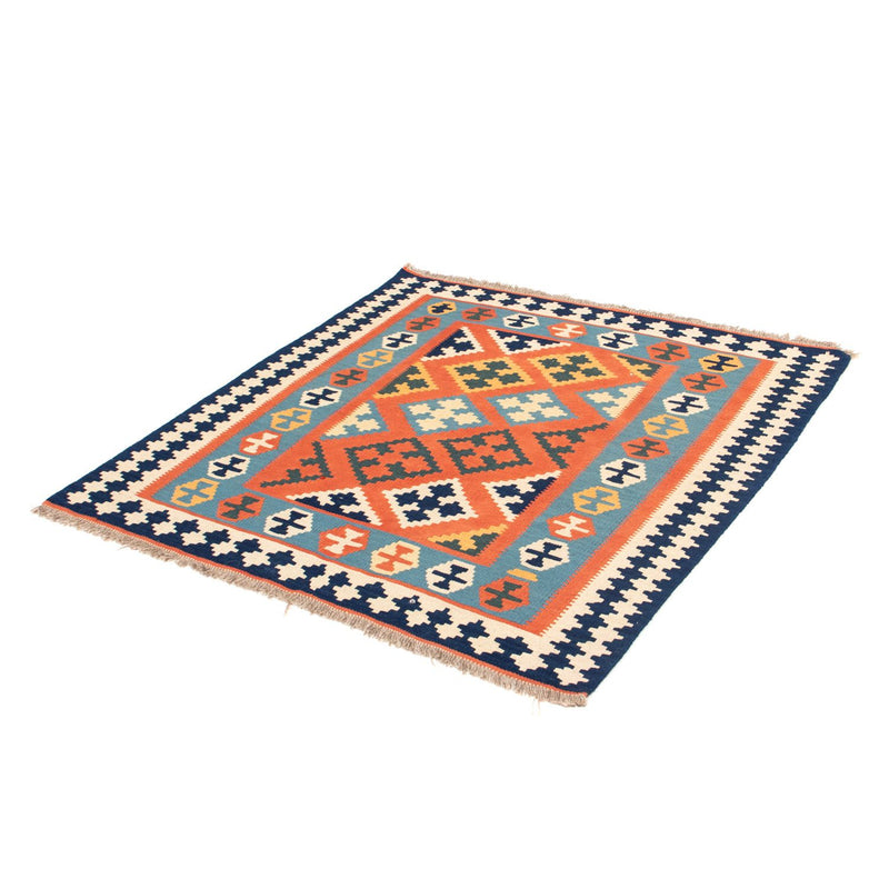 Tapis Kelim - Oriental carré  - 106 x 106 cm - orange