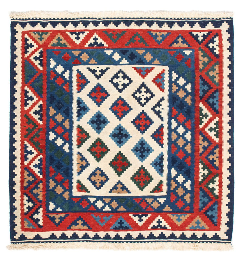 Tapis Kelim - Oriental carré  - 104 x 102 cm - multicolore