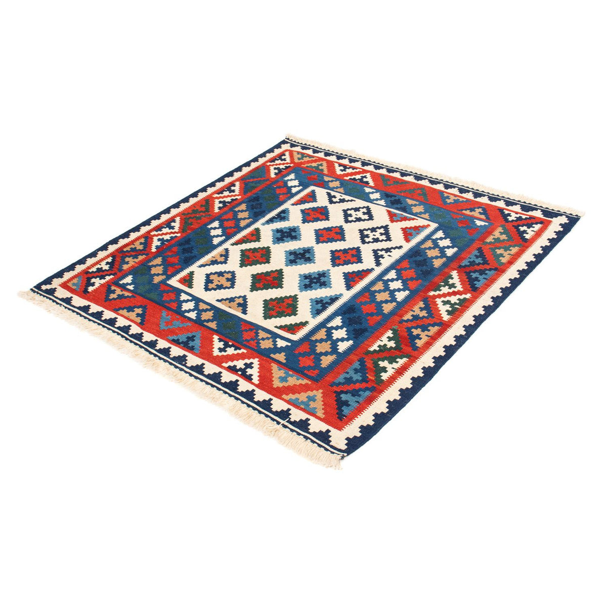 Tapis Kelim - Oriental carré  - 104 x 102 cm - multicolore