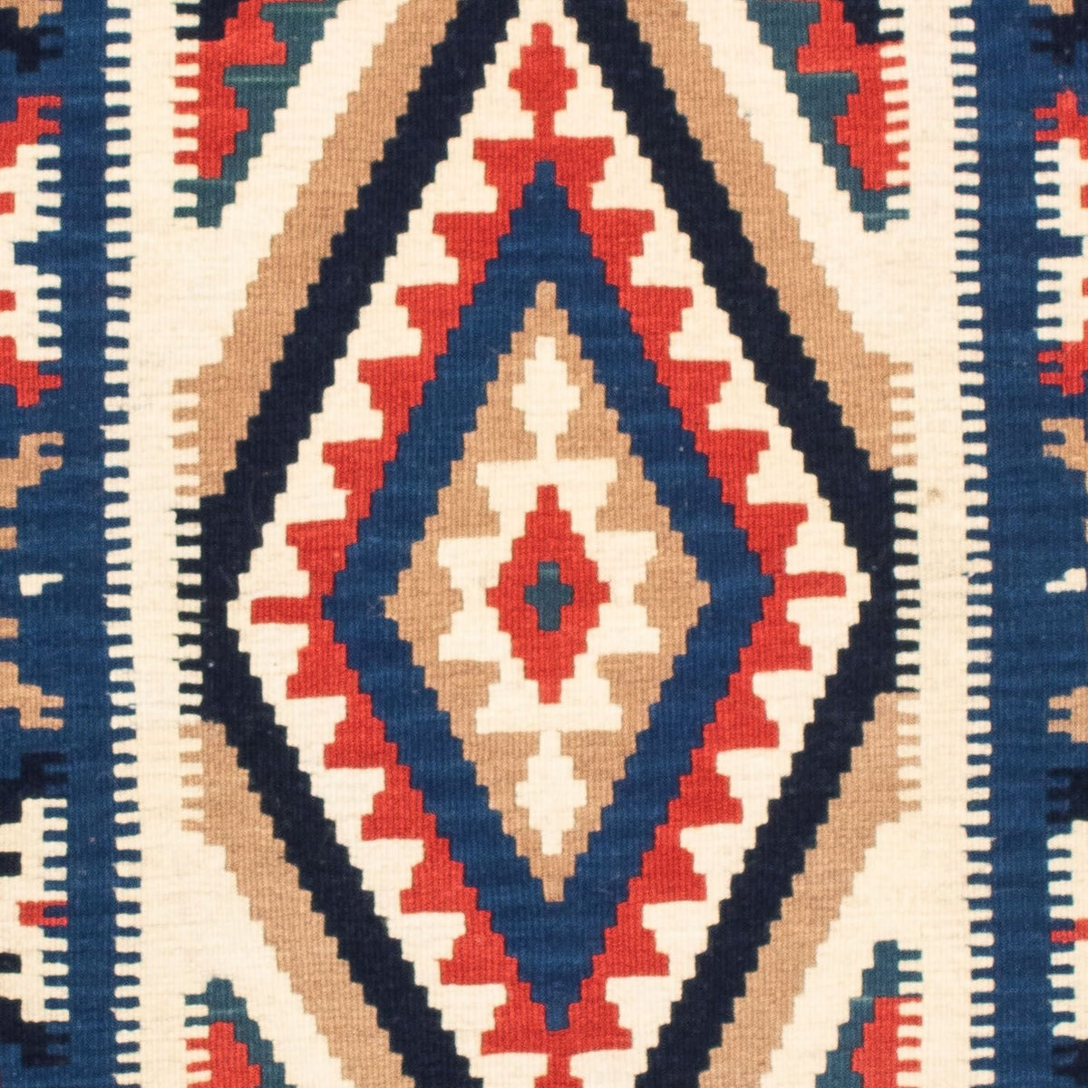 Tapis Kelim - Oriental carré  - 106 x 100 cm - multicolore