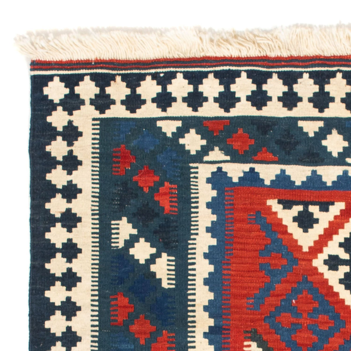 Tapis Kelim - Oriental carré - 105 x 102 cm - multicolore